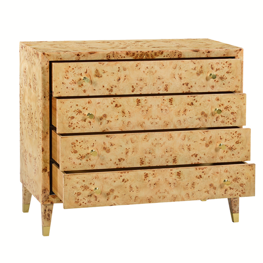 0985-40 - Beverly Chest- Natural Burl Finish