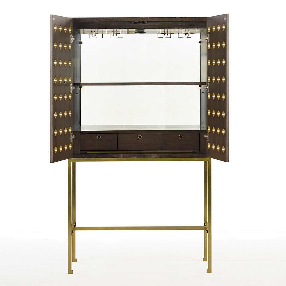 1105-26 - Kent Bar Cabinet - Midnight Finish
