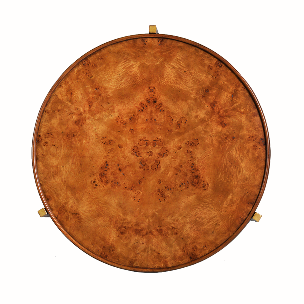 1116-07 - Reston Coffee Table - Small - Bronze, Burl Finish