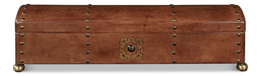 Telescope Leather Box W/Tacks