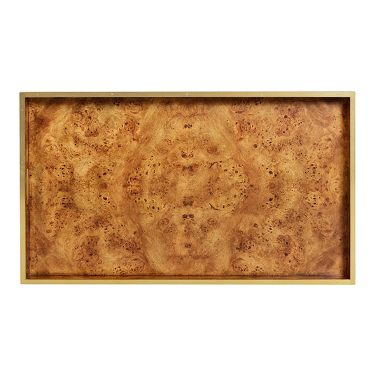 TRAY RECTANGLE LARGE SERVING-RUSTIC BURL