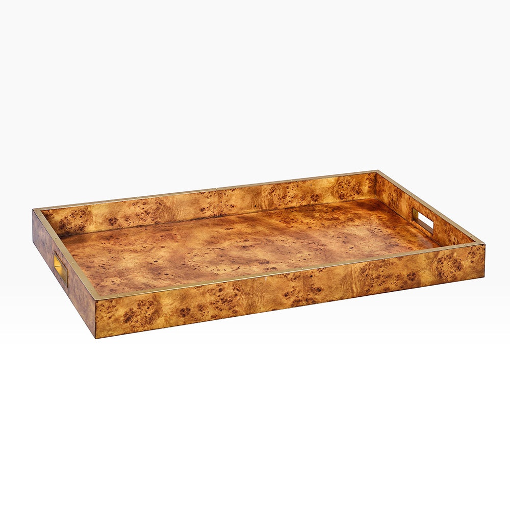 TRAY RECTANGLE LARGE SERVING-RUSTIC BURL