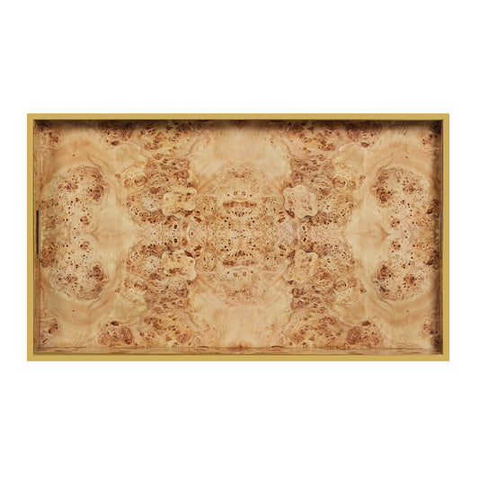 TRAY RECTANGLE LARGE SERVING-NATURAL BURL
