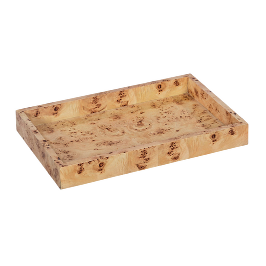 TRAY LARGE VALET-NATURAL BURL