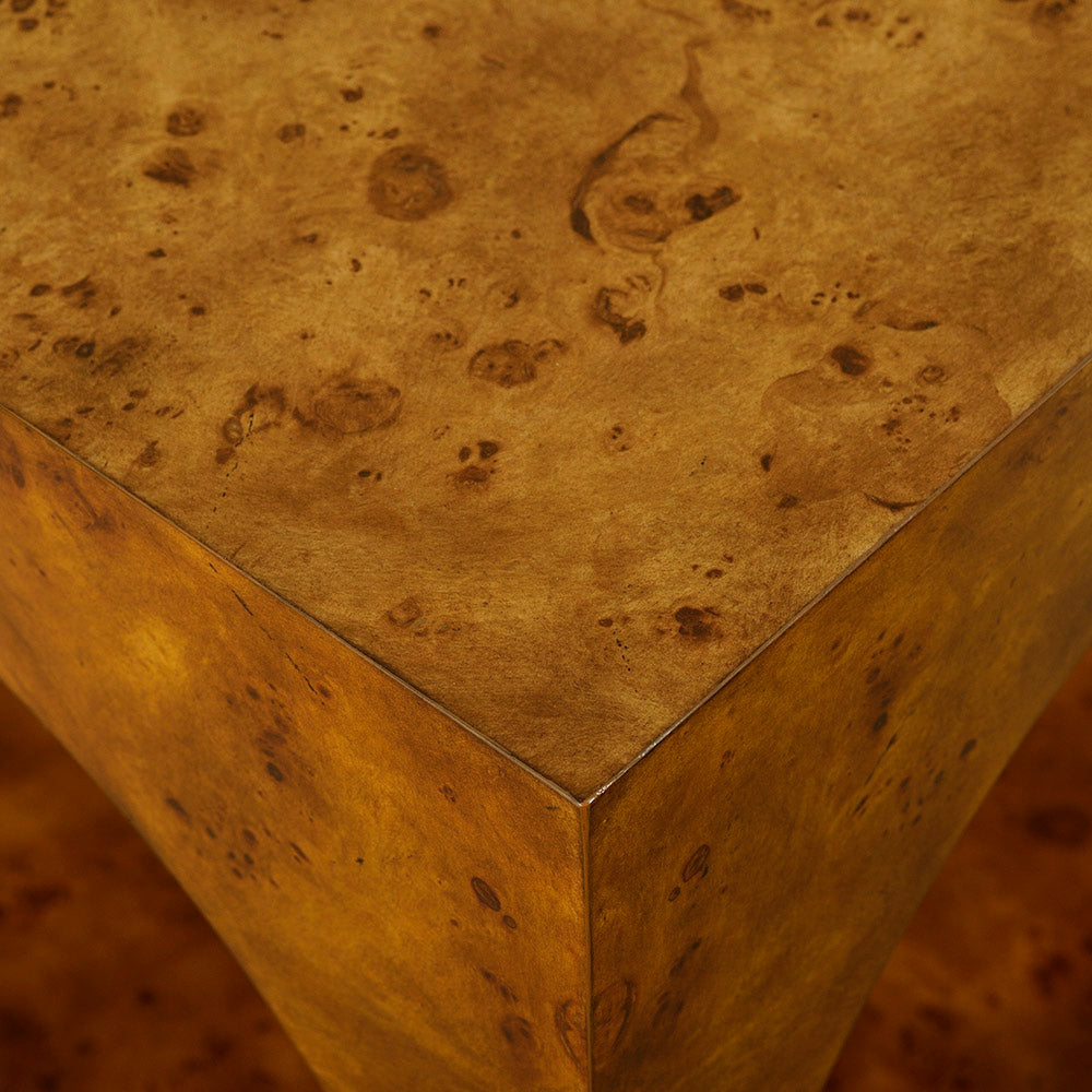 1296-22 - Arch Side Table - Rustic Burl Finish