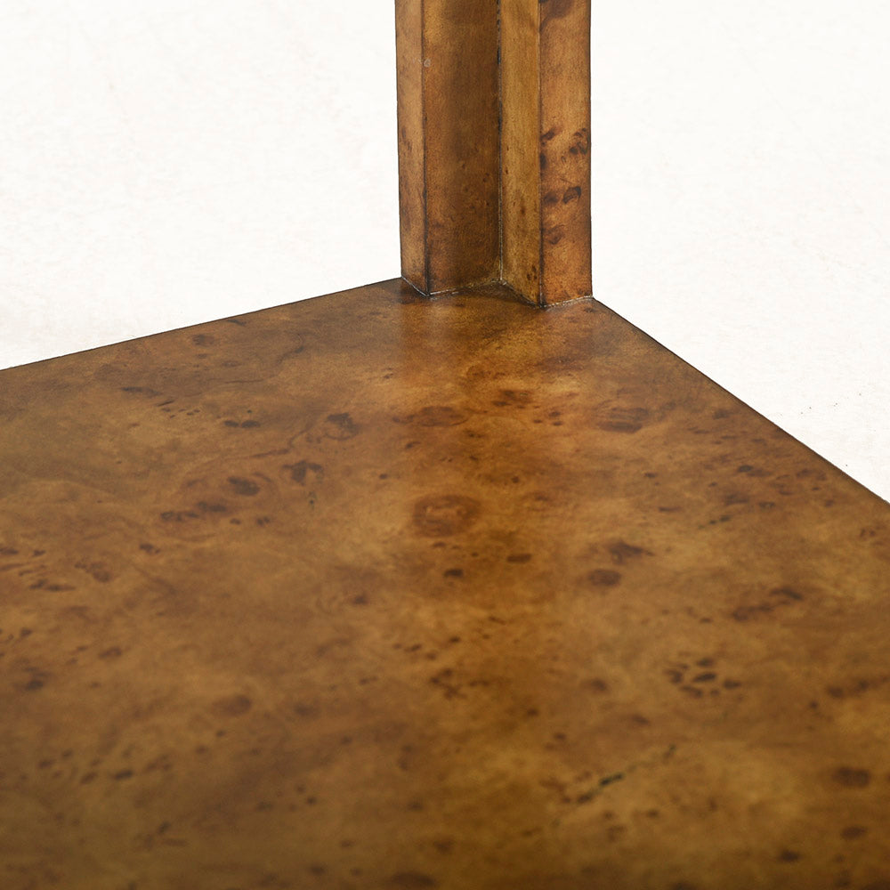 1296-22 - Arch Side Table - Rustic Burl Finish