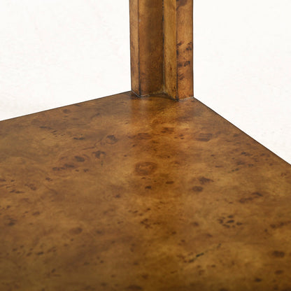 1296-22 - Arch Side Table - Rustic Burl Finish