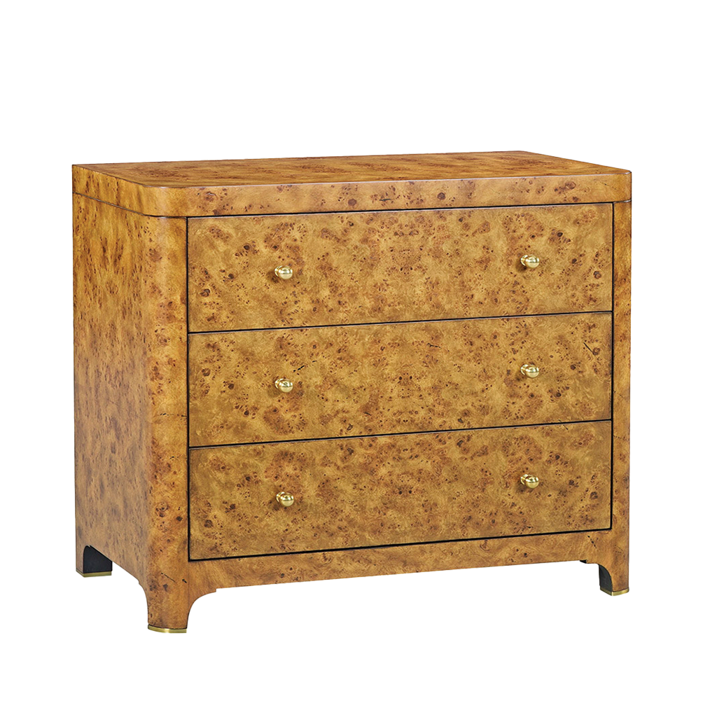 1347-22 - Roland Nightstand - Rustic Burl Finish