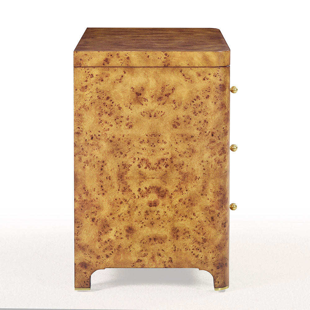 1347-22 - Roland Nightstand - Rustic Burl Finish