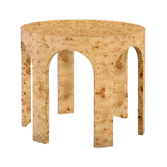 1383-40 - Center Accent Table - Natural Burl Finish