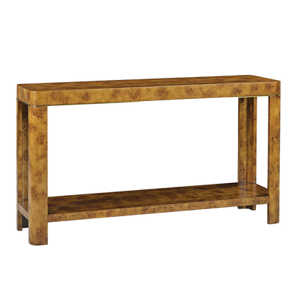 1409-22 - Cordova Console Table - Rustic Burl Finish