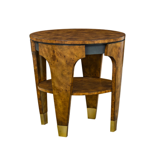 1419-22 - Carmel Side Table - Rustic Burl Finish
