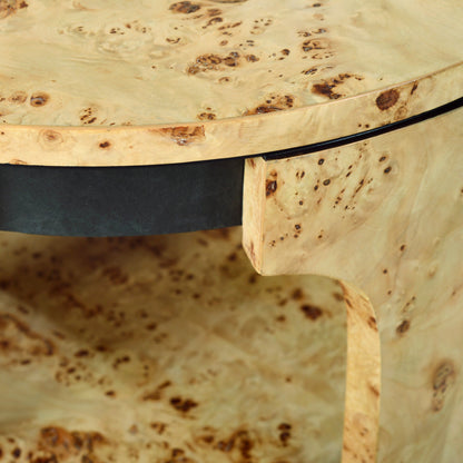 1419-40 - Carmel Side Table - Natural Burl Finish