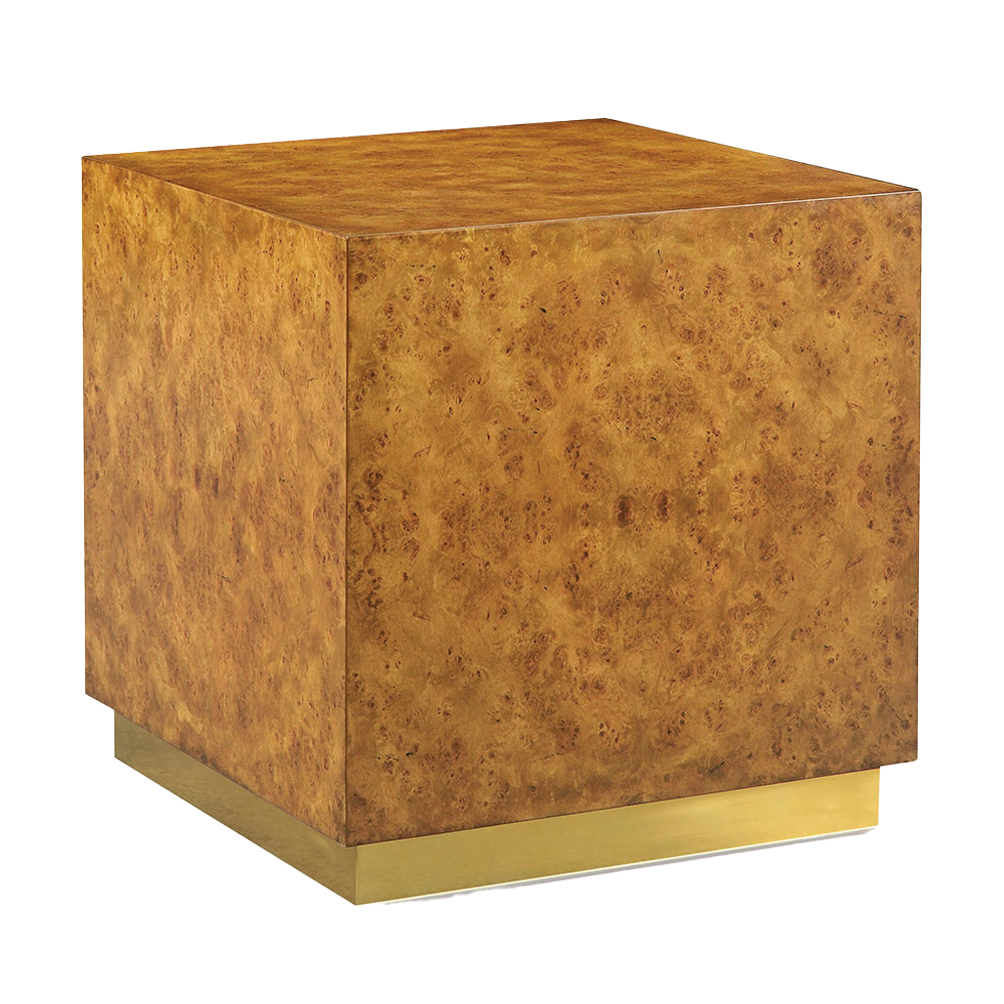 1461-22 - Cube Side Table - Rustic Burl Finish