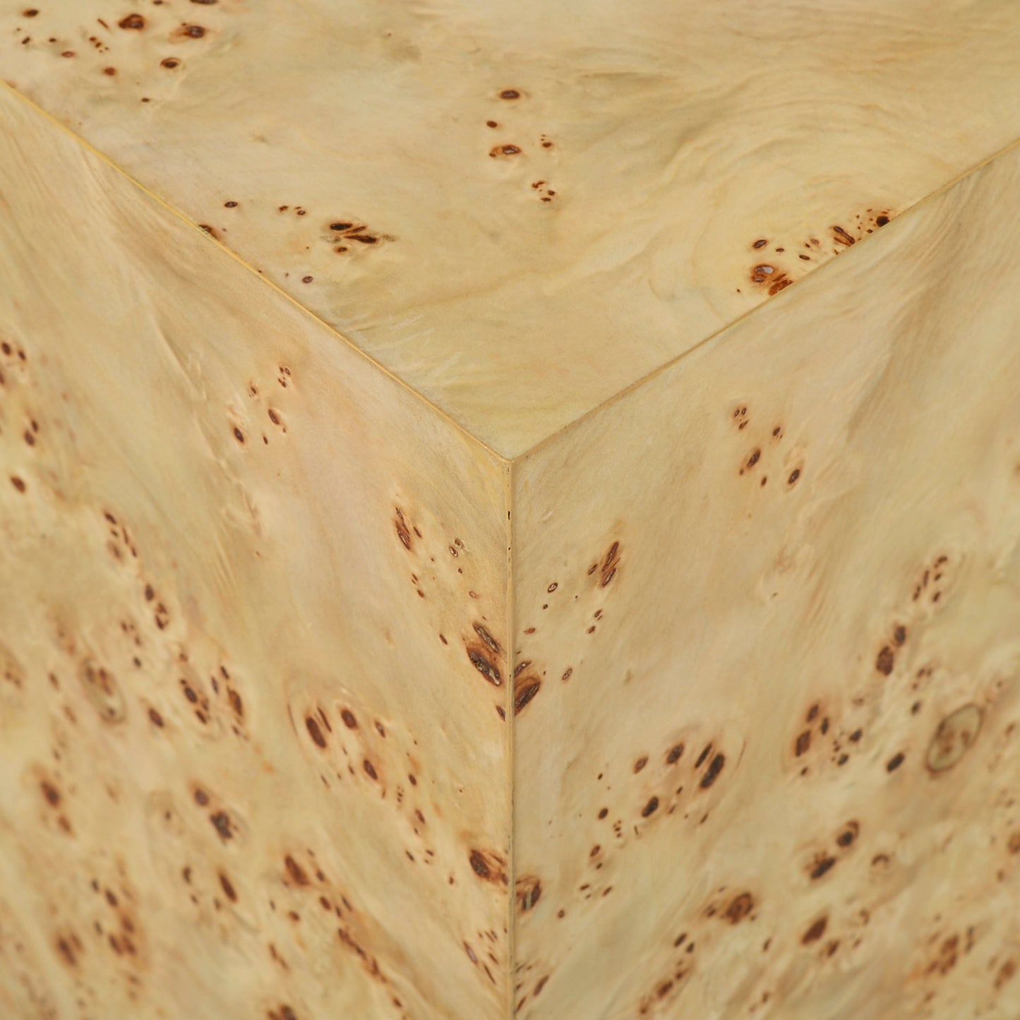 1461-40 - Cube Side Table - Natural Burl Finish
