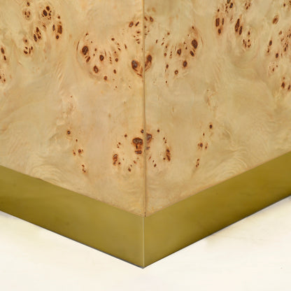 1461-40 - Cube Side Table - Natural Burl Finish