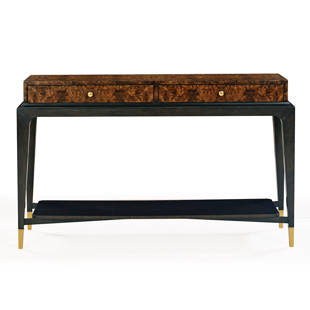 1487-50 - Lafayette Console Table - Walnut Burl Finish