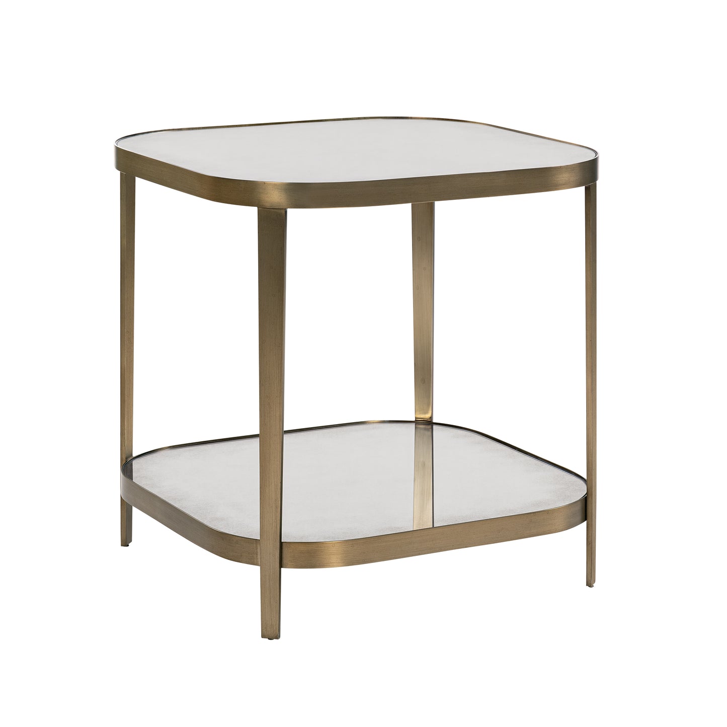 1560-56 - Orlando Square Side Table - Antique Brass Finish