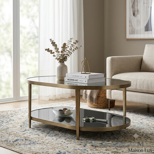 1562-56 - Orlando Coffee Table - Antique Brass Finish