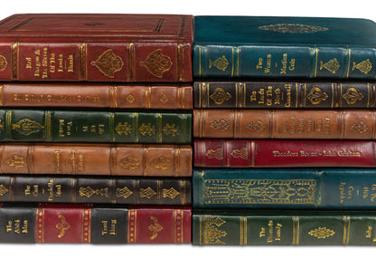 Rebound Leather Books, Assorted, Set/11