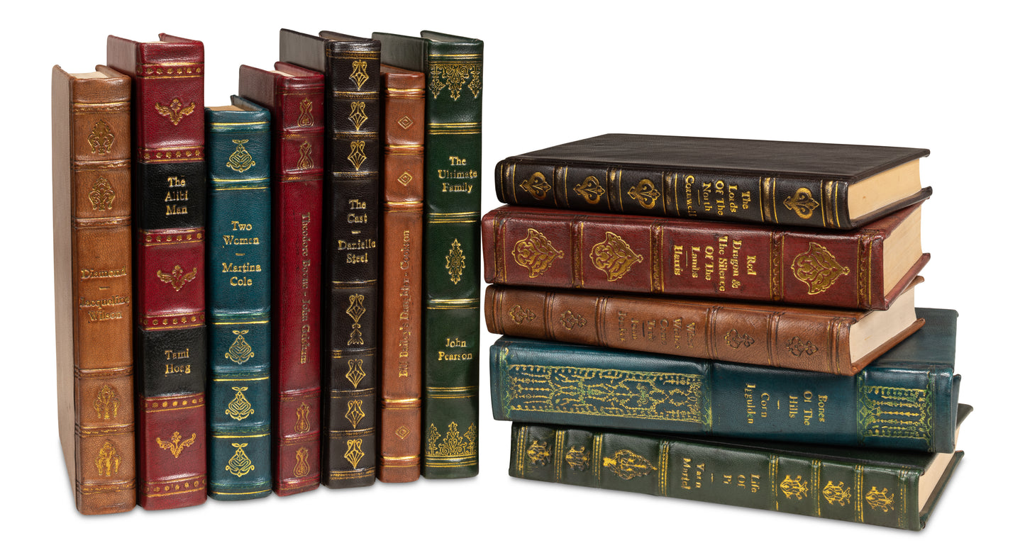 Rebound Leather Books, Assorted, Set/11