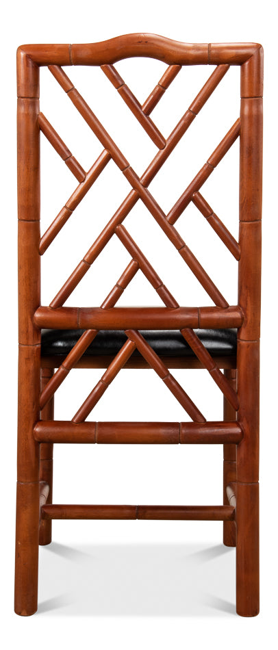 BRIGHTON BAMBOO SIDE CHAIR, BROWN