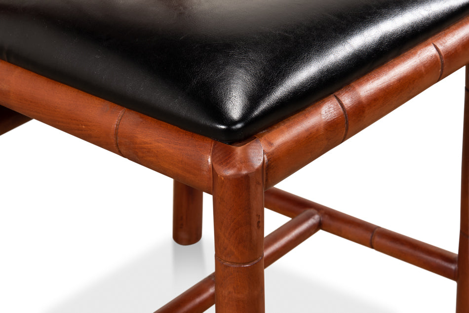 BRIGHTON BAMBOO SIDE CHAIR, BROWN