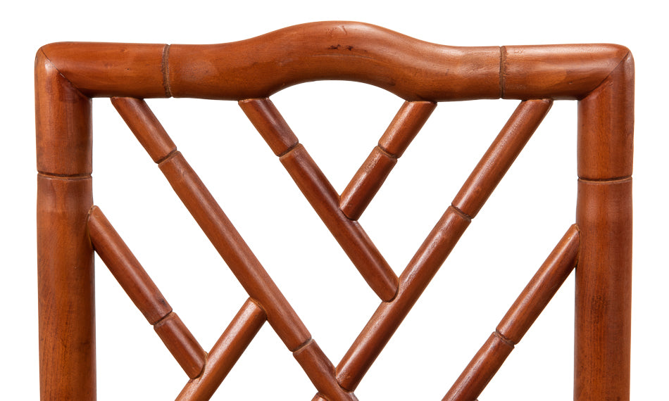 BRIGHTON BAMBOO SIDE CHAIR, BROWN