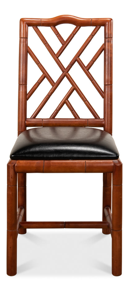 BRIGHTON BAMBOO SIDE CHAIR, BROWN