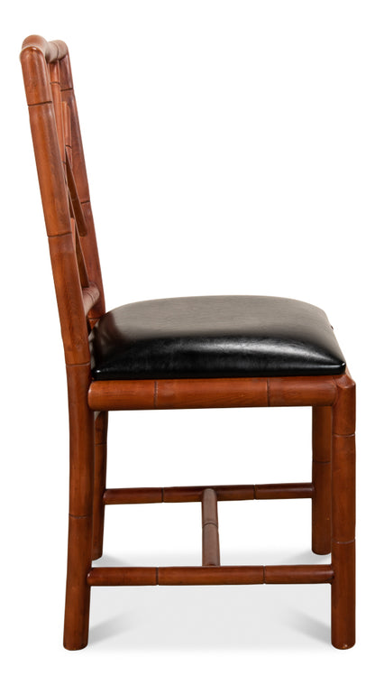 BRIGHTON BAMBOO SIDE CHAIR, BROWN
