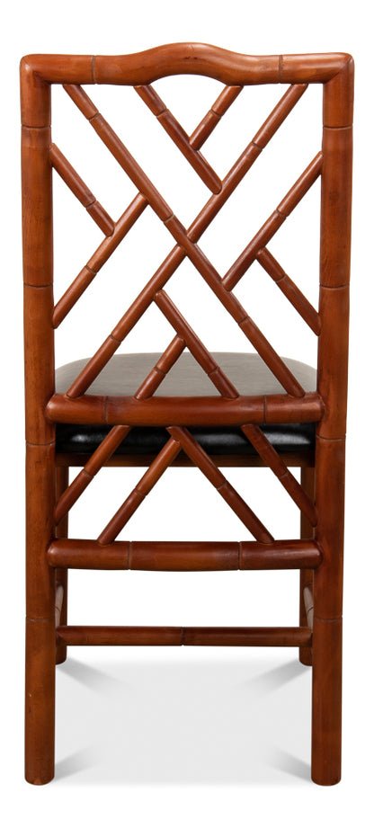 BRIGHTON BAMBOO SIDE CHAIR, BROWN