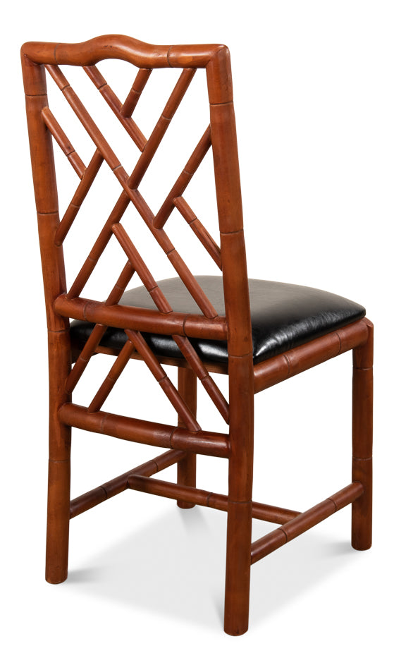 BRIGHTON BAMBOO SIDE CHAIR, BROWN
