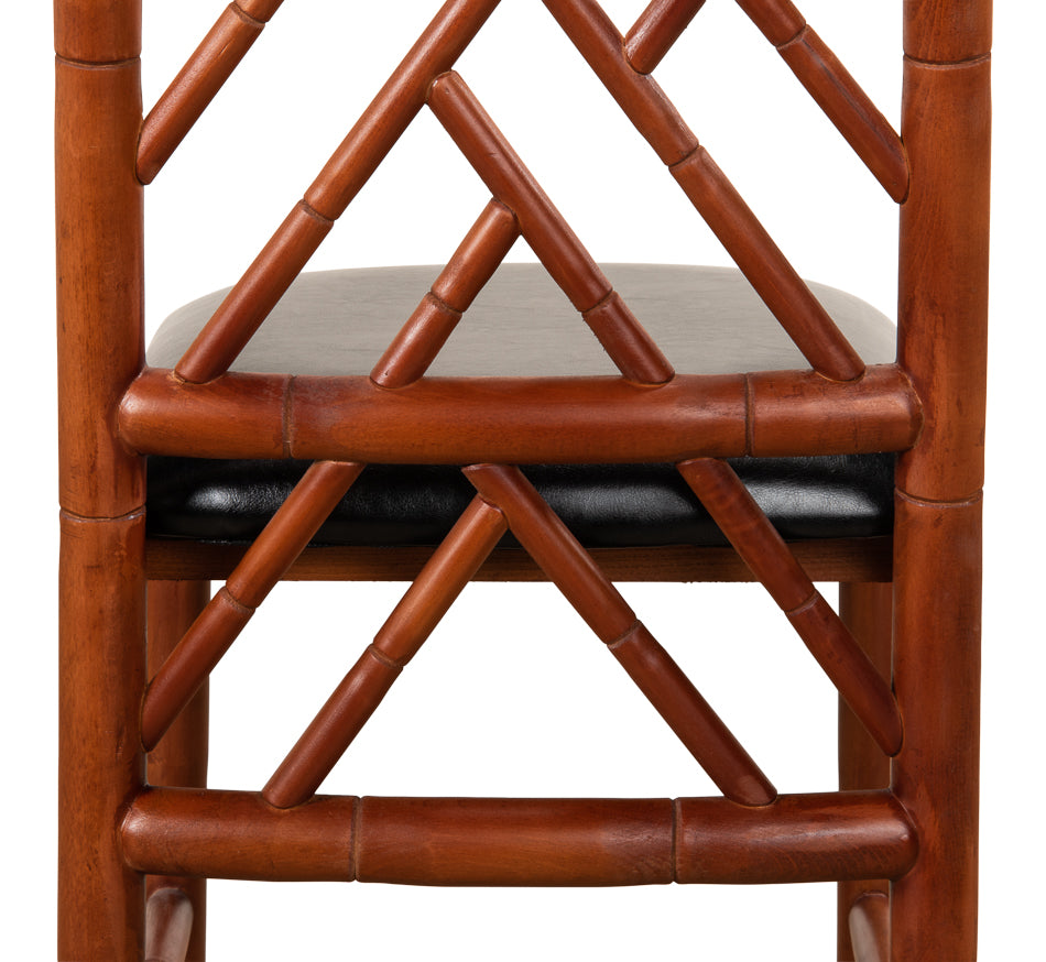 BRIGHTON BAMBOO SIDE CHAIR, BROWN