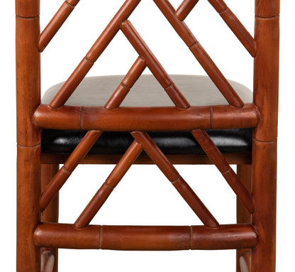 BRIGHTON BAMBOO SIDE CHAIR, BROWN