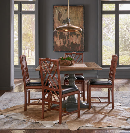 BRIGHTON BAMBOO SIDE CHAIR, BROWN