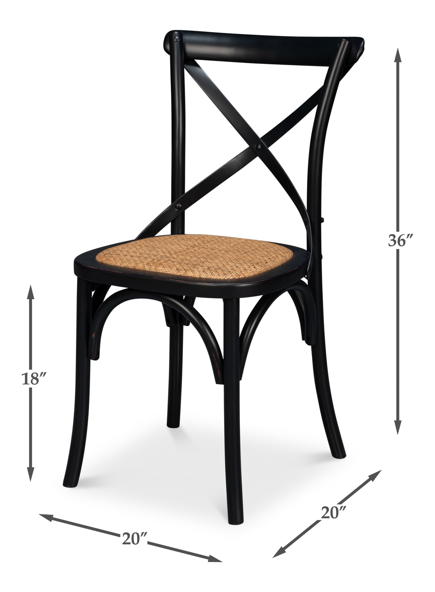 Tuileries Gardens Side Chair Black