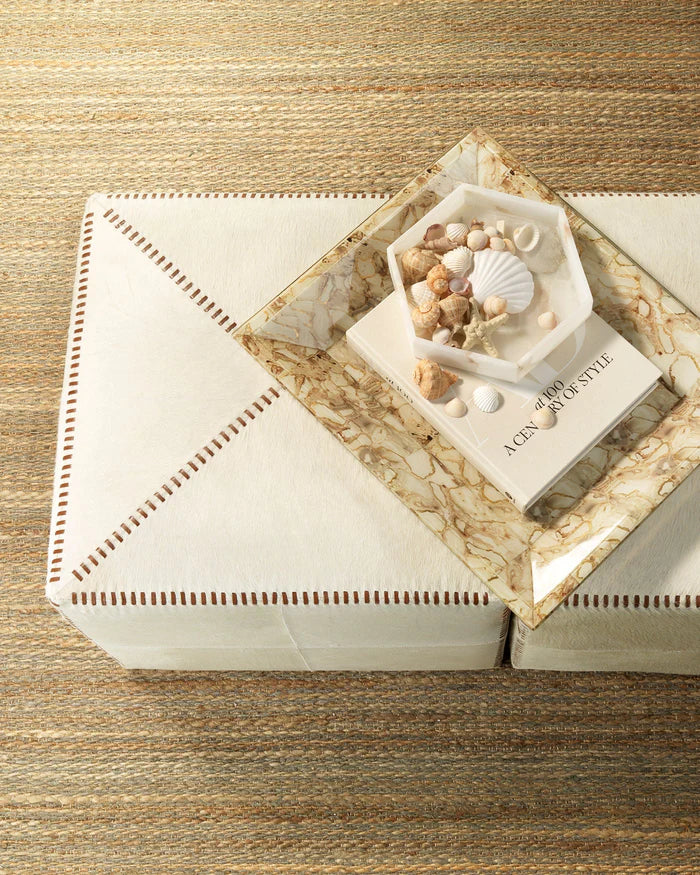 Ottoman, Large, White