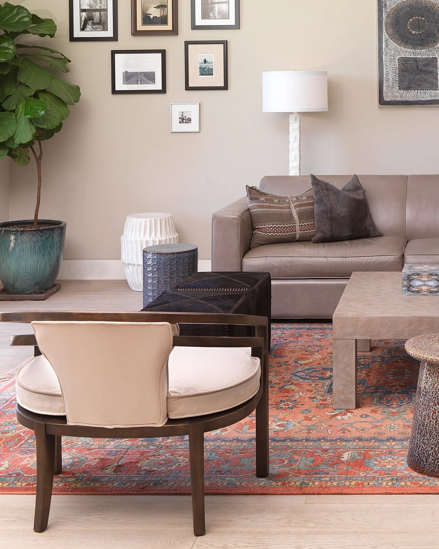 Ottoman, Small, Espresso