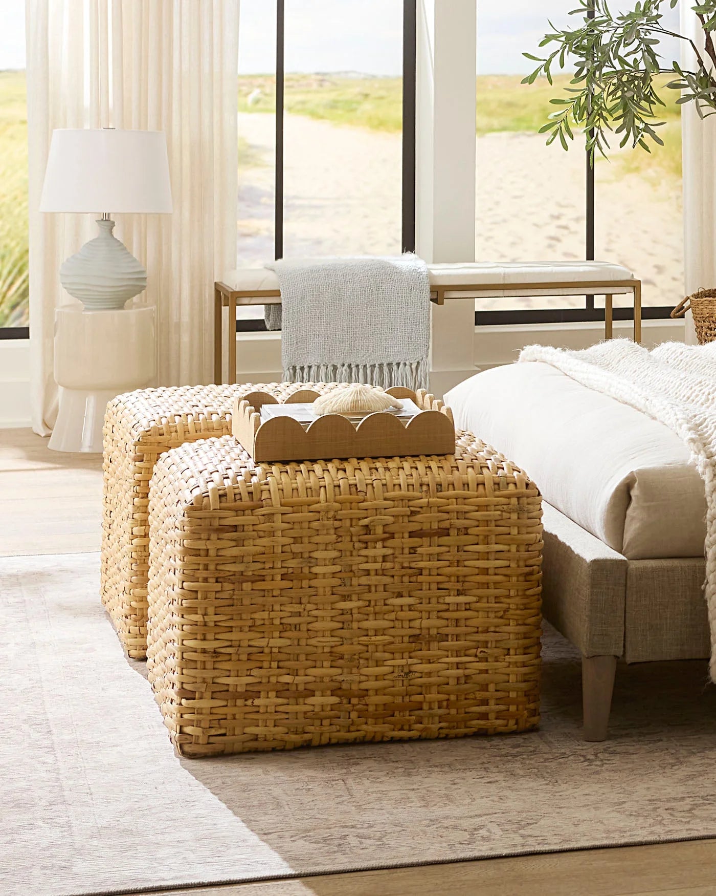 Ottoman, Large -ST, Natural