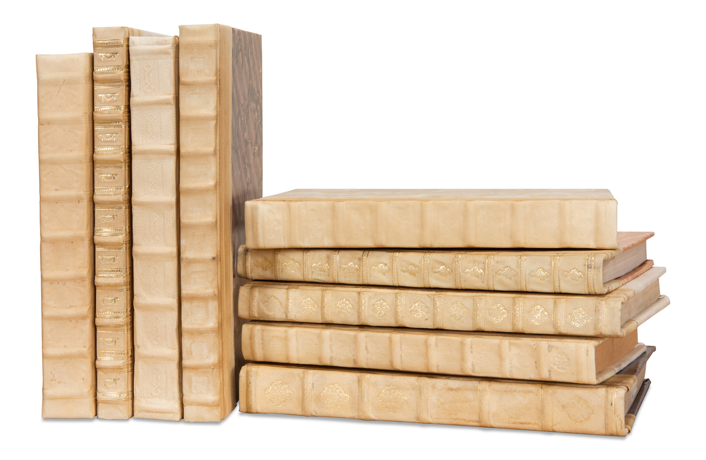 White Leather & Paper Books,S/24