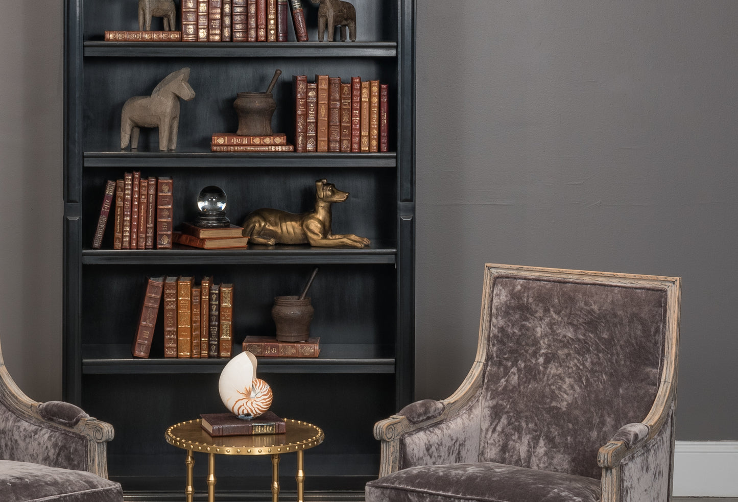 FAUX TAN LEATHER BOOKS  SET OF 25