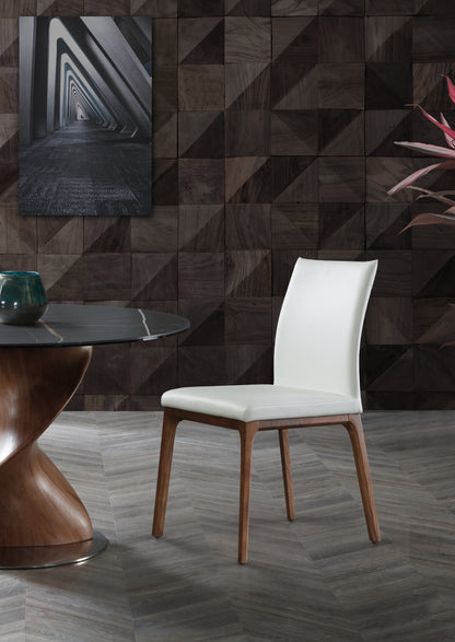 Stella Walnut and White Dining Chair WLT/WHT