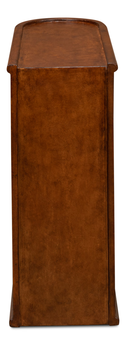 Barnes Leather Book Side Table