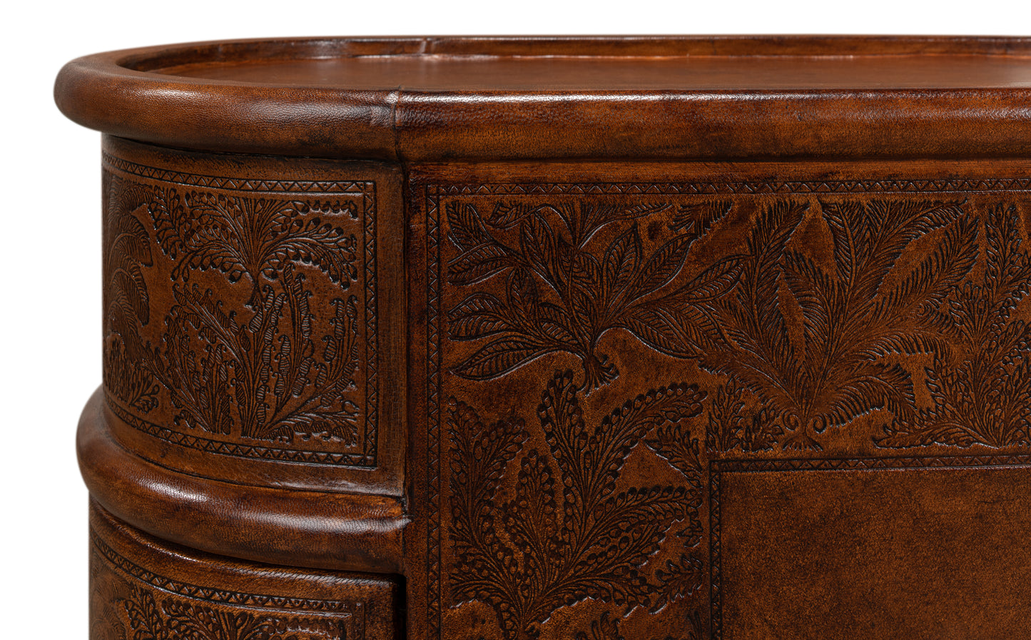 Barnes Leather Book Side Table