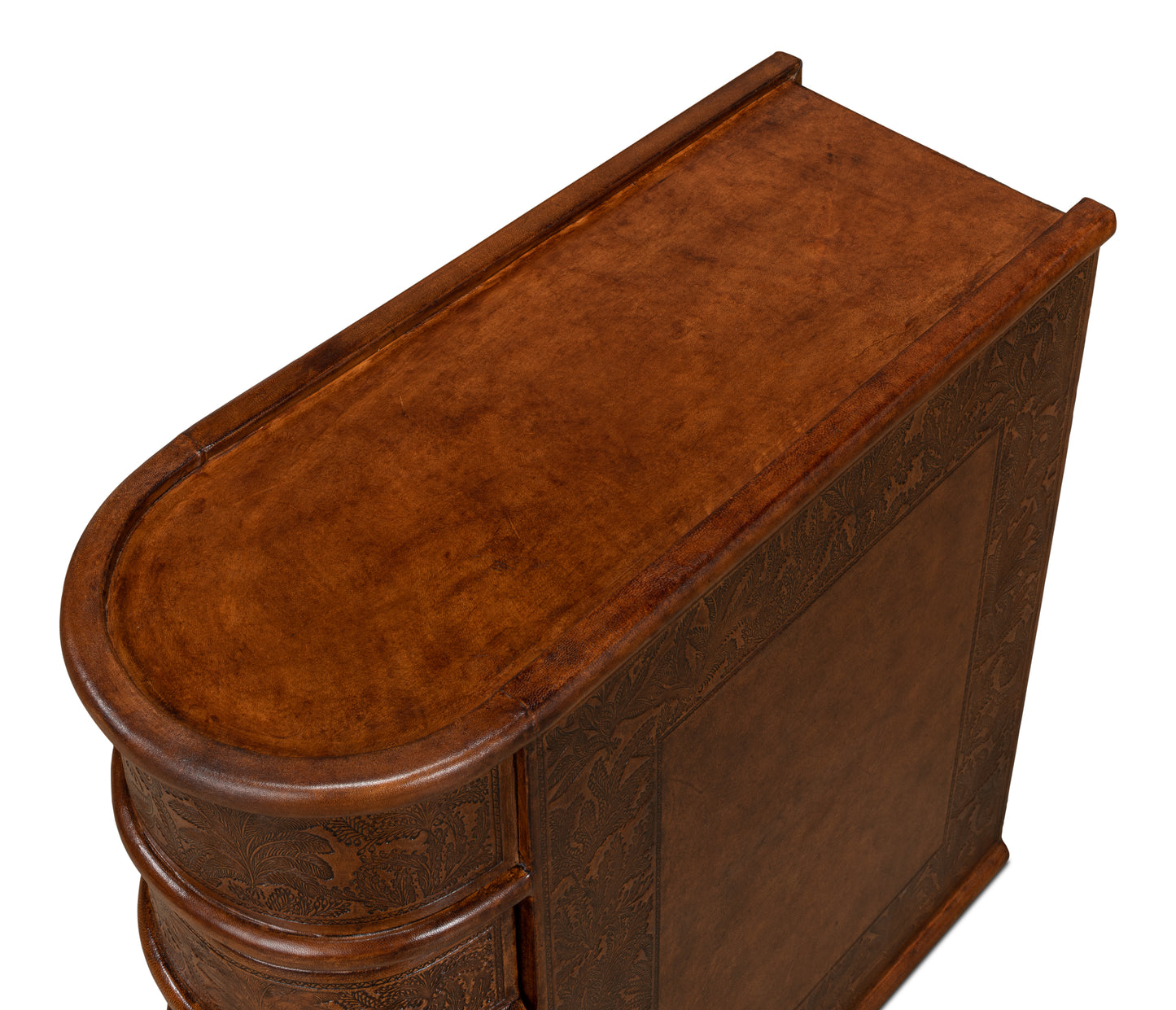 Barnes Leather Book Side Table