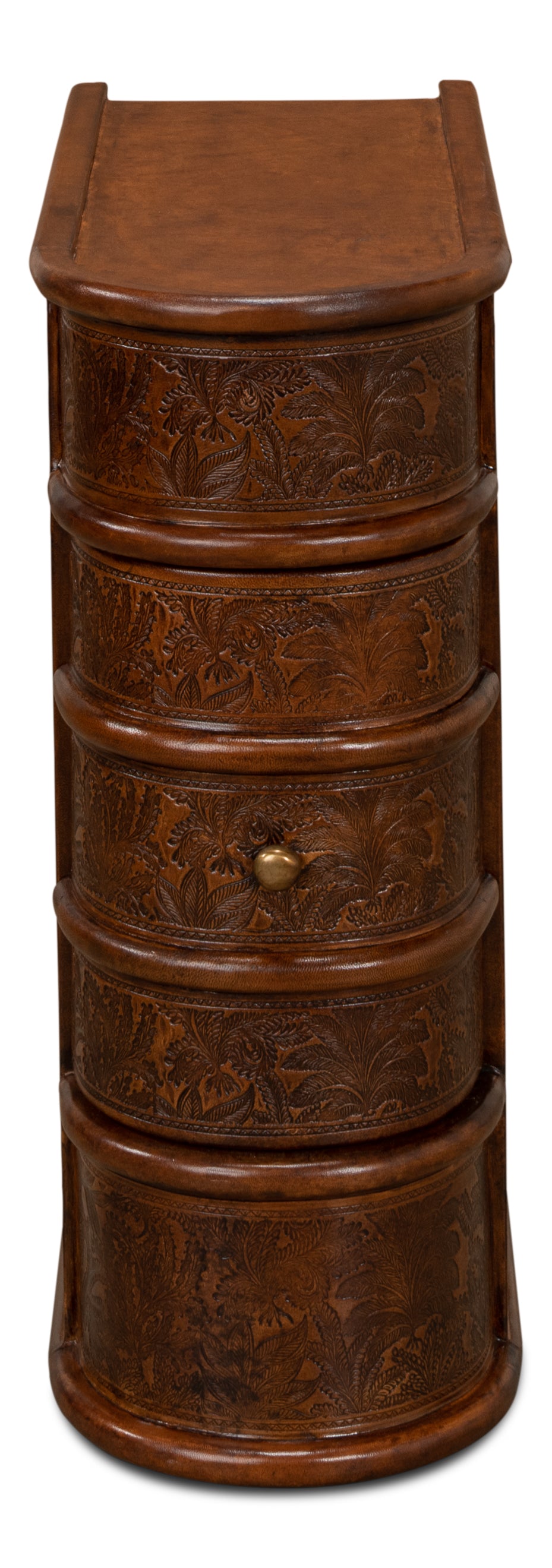 Barnes Leather Book Side Table