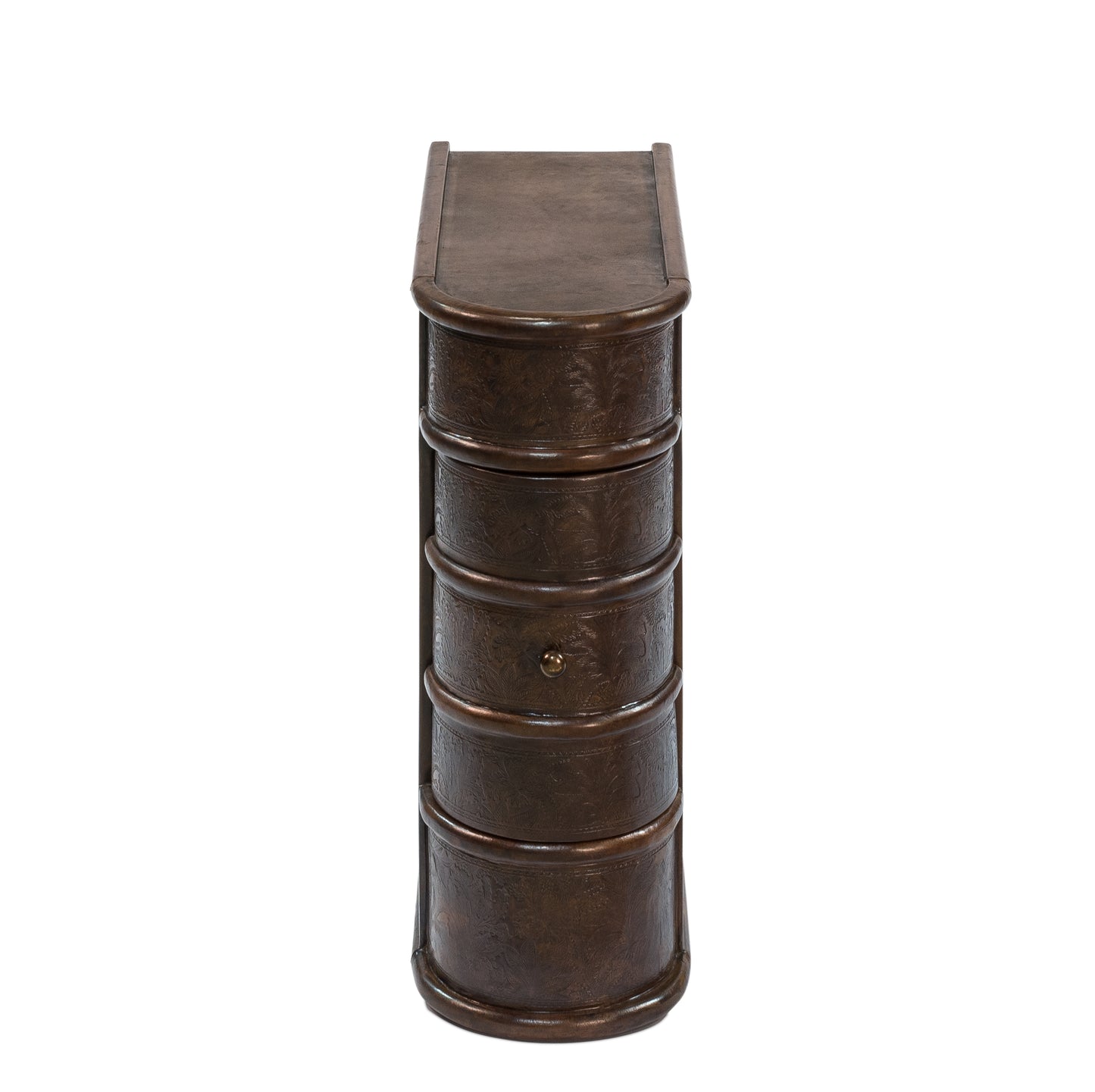 Barnes Leather Book Side Table