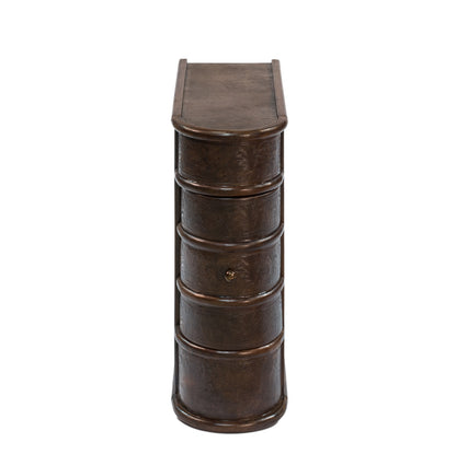 Barnes Leather Book Side Table