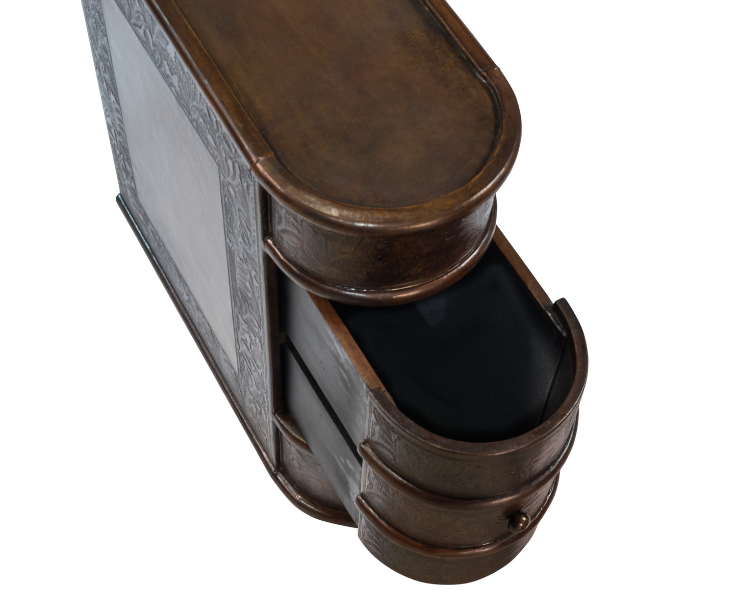 Barnes Leather Book Side Table