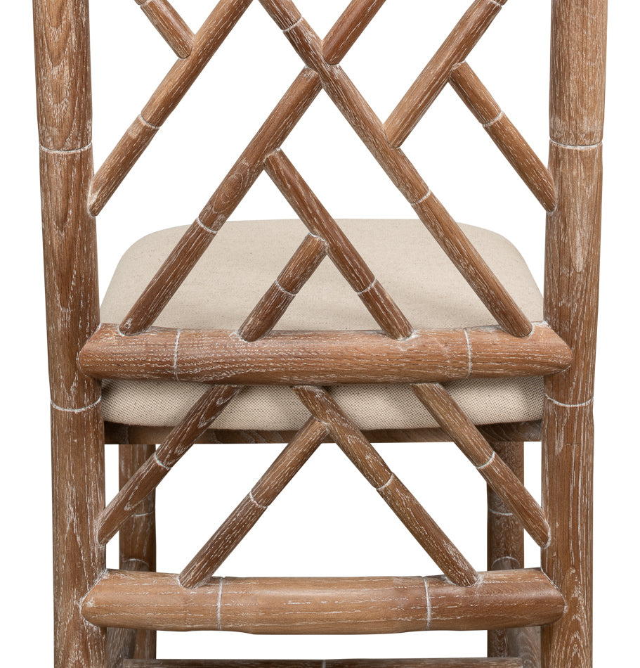 BRIGHTON BAMBOO SIDE CHAIR, BEIGE